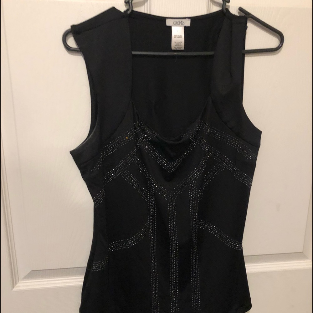 Kohl’s Cache Black Embellished sleeveless Top